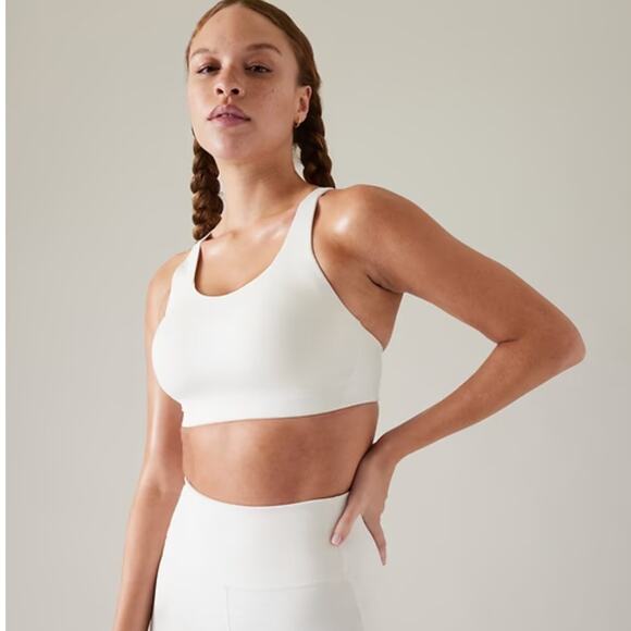 ATHLETA Advance Sports Bra B-G Wireless White Sz 42DD - Picture 2 of 6